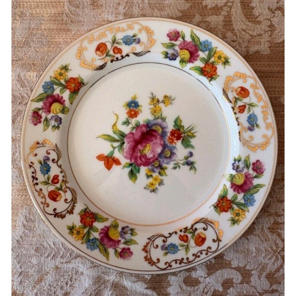 Set of 7 Noritake Japan Dresdena Floral  Dessert Salad Plate 7.75"
